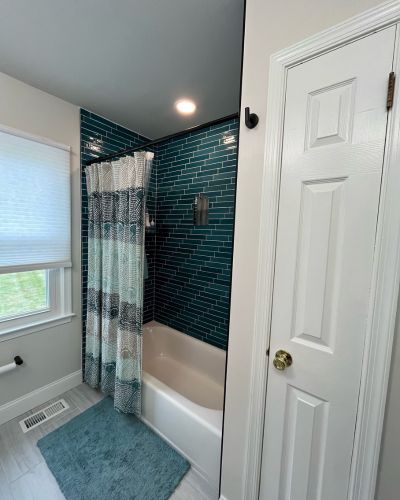 bathroom renovation with tile shower in PA